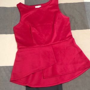 Women’s Hott Pink Peplum Top